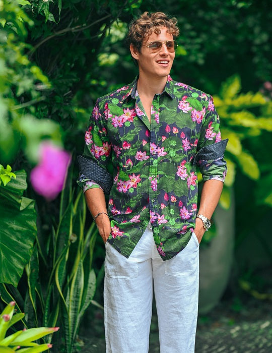 Men's St-Jean Lightweight Cotton Voile Shirt – Lotus