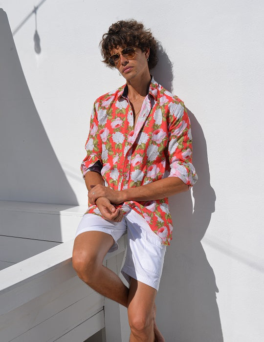 Men's St-Jean Lightweight Cotton Voile Shirt – Peony
