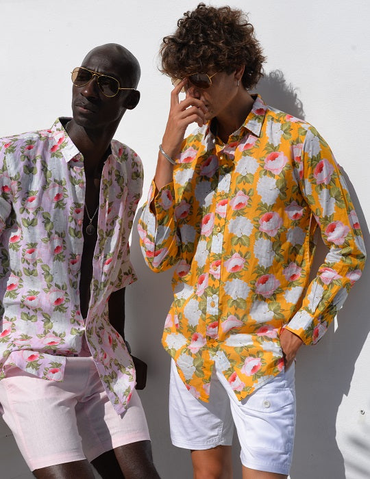 Men's St-Jean Lightweight Cotton Voile Shirt – Peony