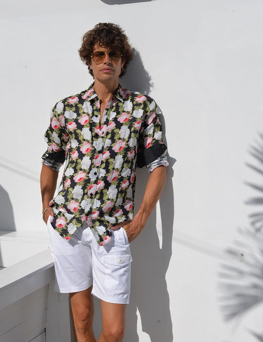 Men's St-Jean Lightweight Cotton Voile Shirt – Peony