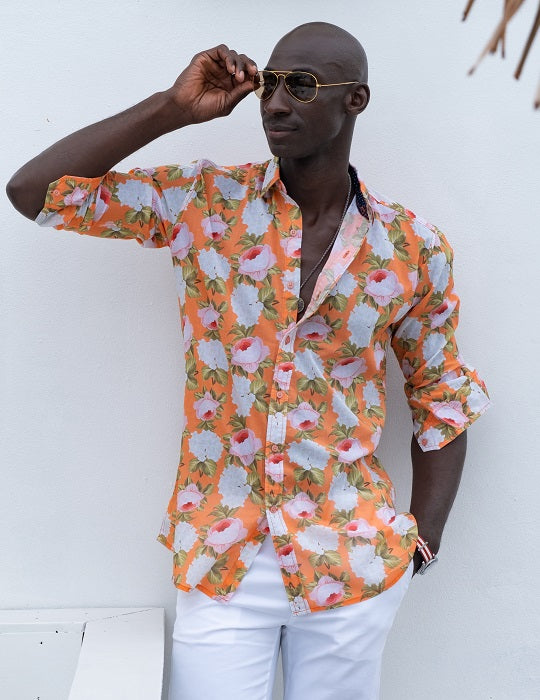 Men's St-Jean Lightweight Cotton Voile Shirt – Peony