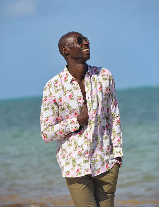 Men's St-Jean Lightweight Cotton Voile Shirt – Peony