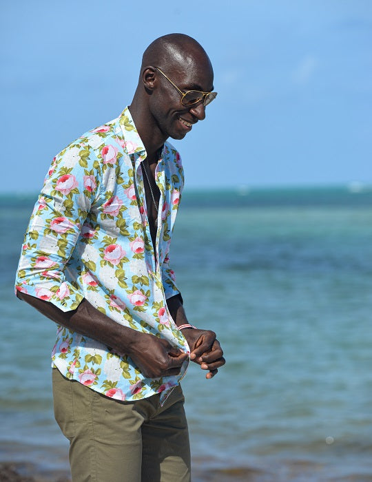 Men's St-Jean Lightweight Cotton Voile Shirt – Peony