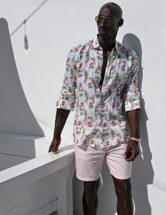 Men's St-Jean Lightweight Cotton Voile Shirt – Peony