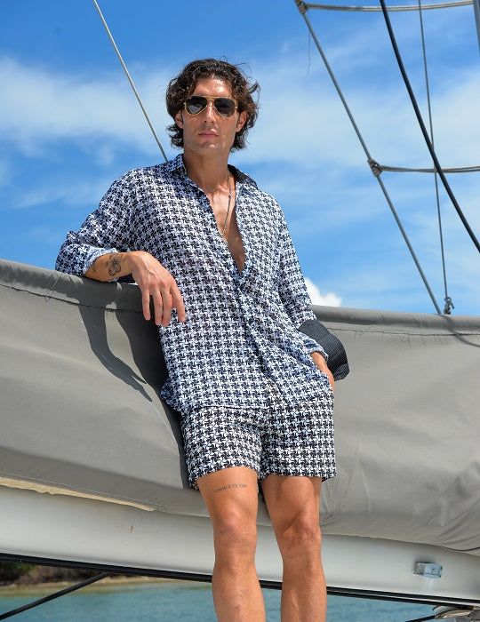 Men's St-Jean Lightweight Cotton Voile Shirt – Pinwheel