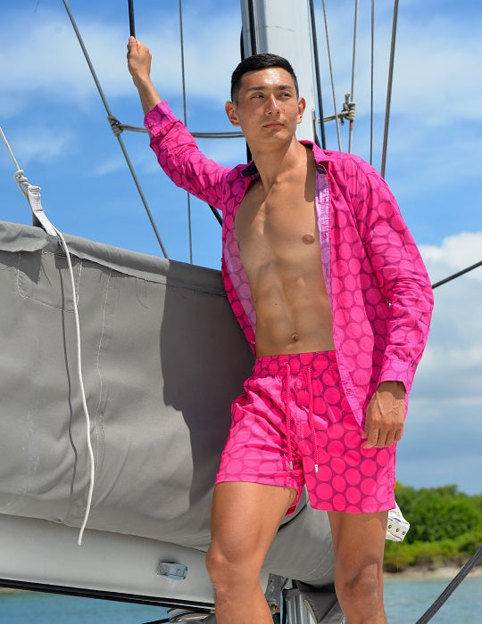 Men's St-Jean Lightweight Cotton Voile Shirt – Polka Dots