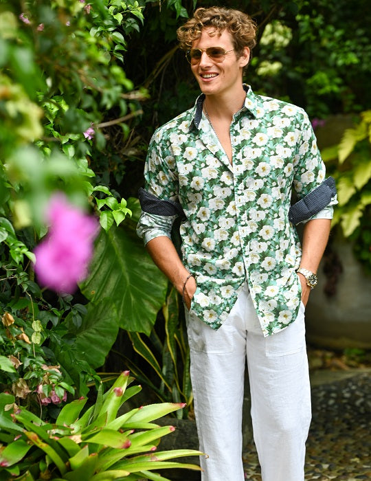Men's St-Jean Lightweight Cotton Voile Shirt – Rose