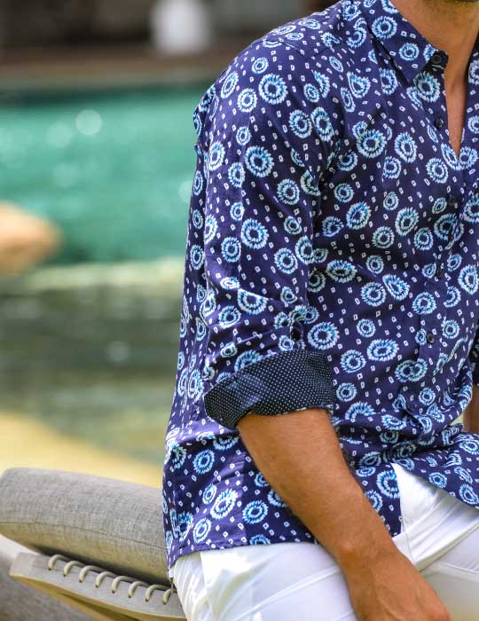 Men's St-Jean Lightweight Cotton Voile Shirt – Shibori