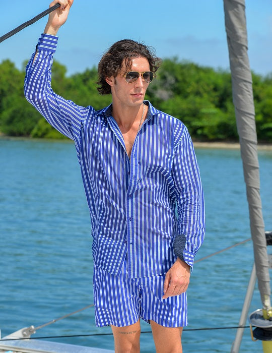 Men's St-Jean Lightweight Cotton Voile Shirt – Stripes