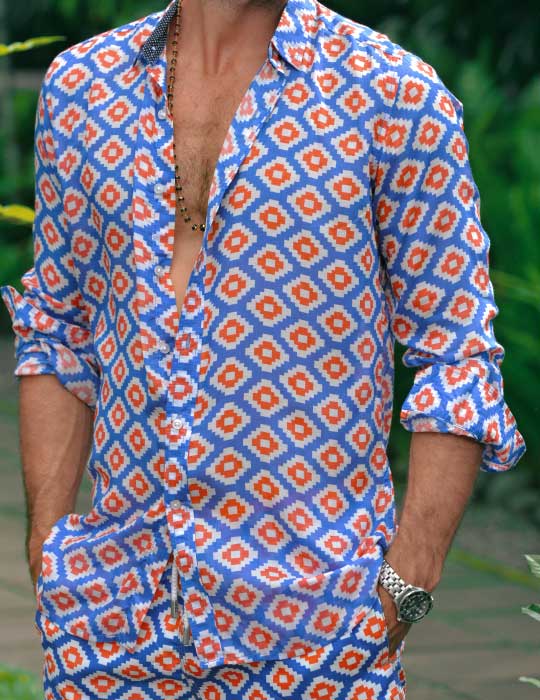 Men's St-Jean Lightweight Cotton Voile Shirt – Tetris