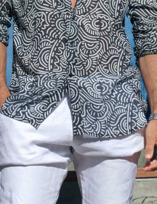Men's St-Jean Lightweight Cotton Voile Shirt – Tribal