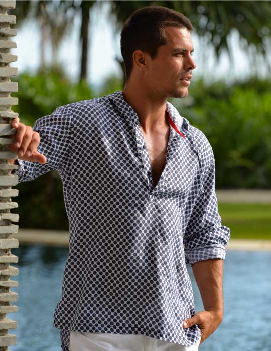 Men's Venice Beach Patterned Linen Hoodies