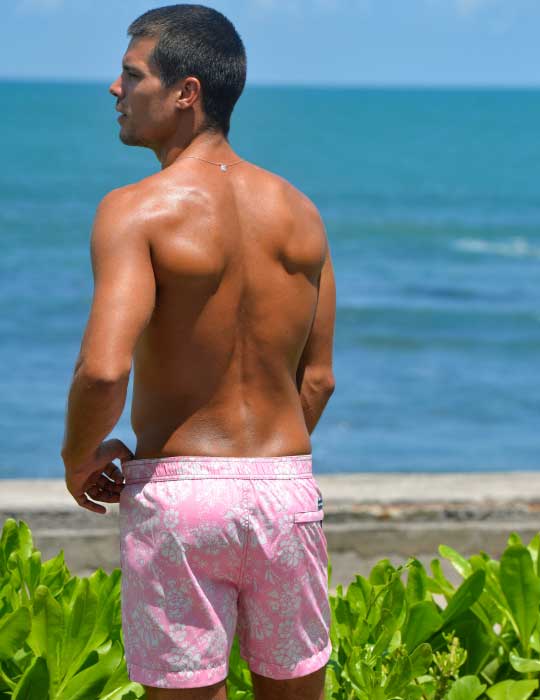Men's Bora Bora Tailored Swim Shorts - Floral