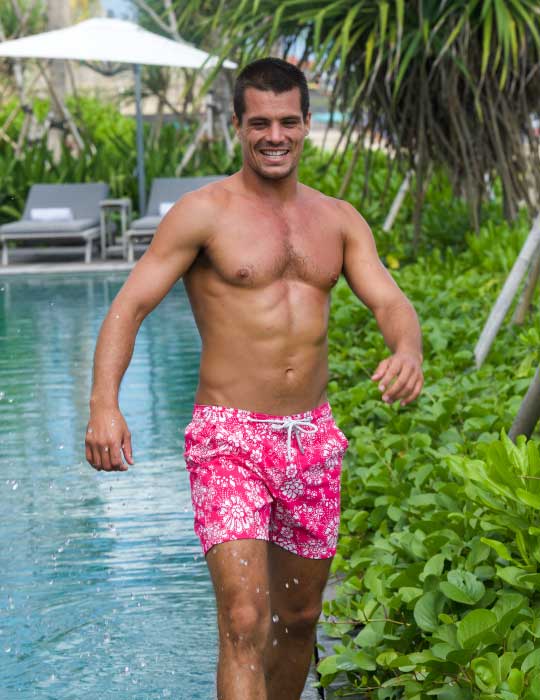 Men's Bora Bora Tailored Swim Shorts - Floral