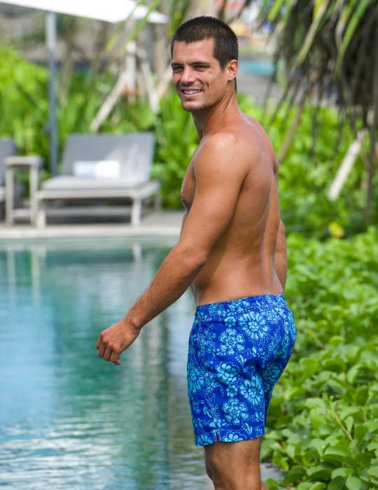 Men's Bora Bora Tailored Swim Shorts - Floral