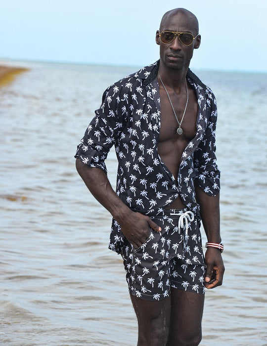 Men's Bora Bora Tailored Swim Shorts - Palm