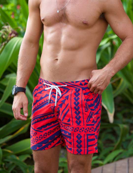 Men's Bora Bora Tailored Swim Shorts - Poly Tattoo