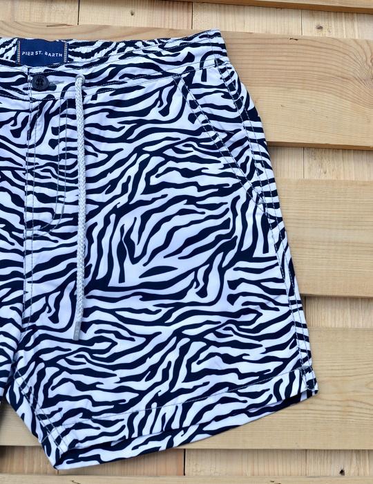 Men's Bora Bora Tailored Swim Shorts - Zebra
