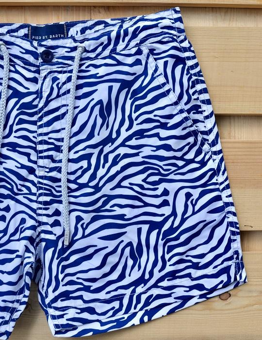 Men's Bora Bora Tailored Swim Shorts - Zebra