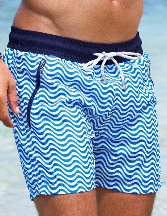 Men's Cannes Sports Swim Shorts - Small Wave