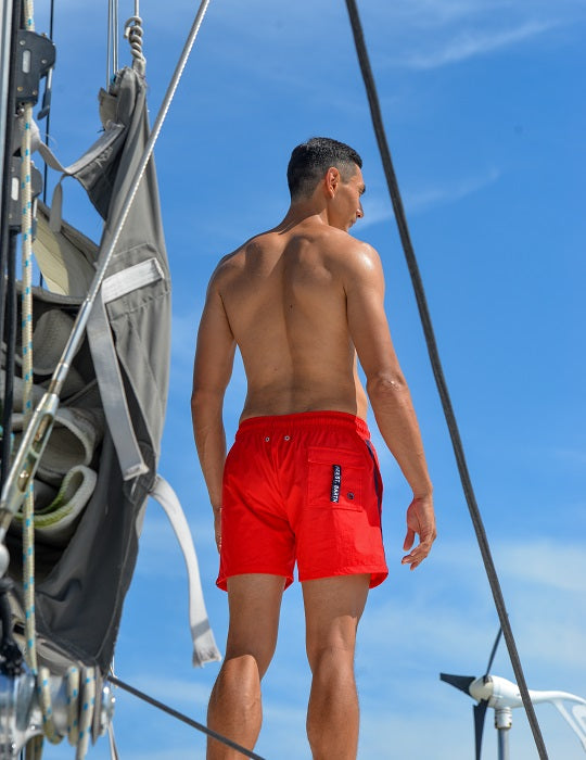 Men's Catamaran Sports Swim Shorts - Solid Tape