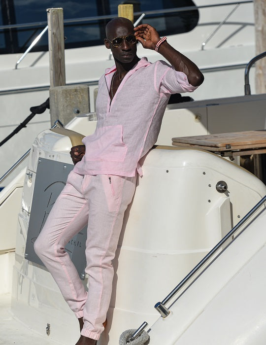 Long Beach Solid Linen Hoodies