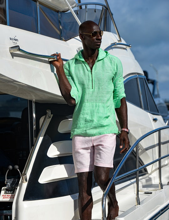 Long Beach Solid Linen Hoodies