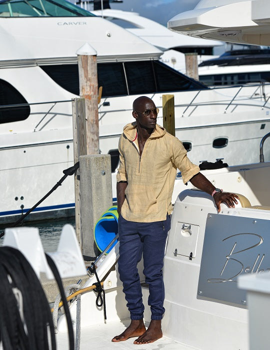 Long Beach Solid Linen Hoodies