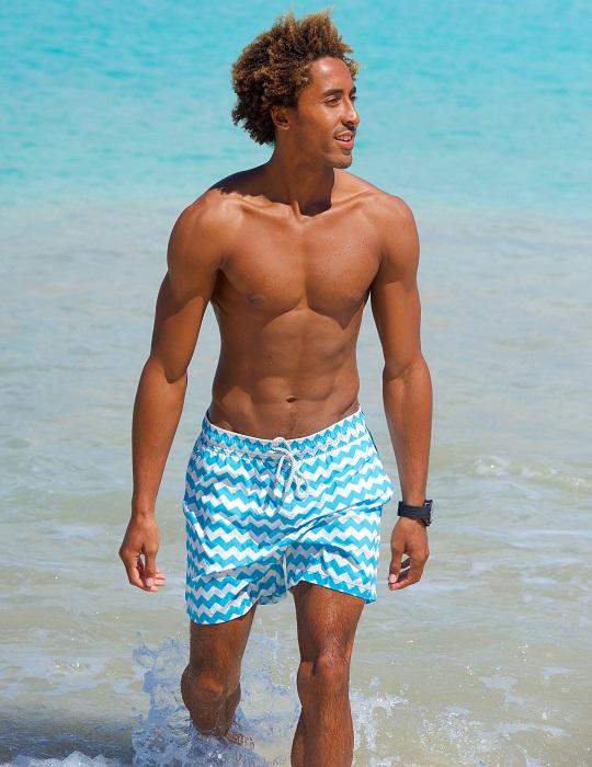 Men's Pier Sports Swim Shorts - Chevron