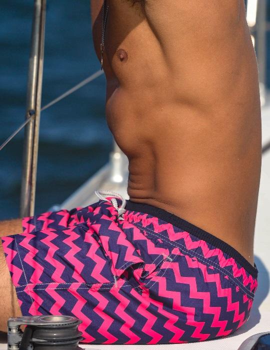 Men's Pier Sports Swim Shorts - Chevron
