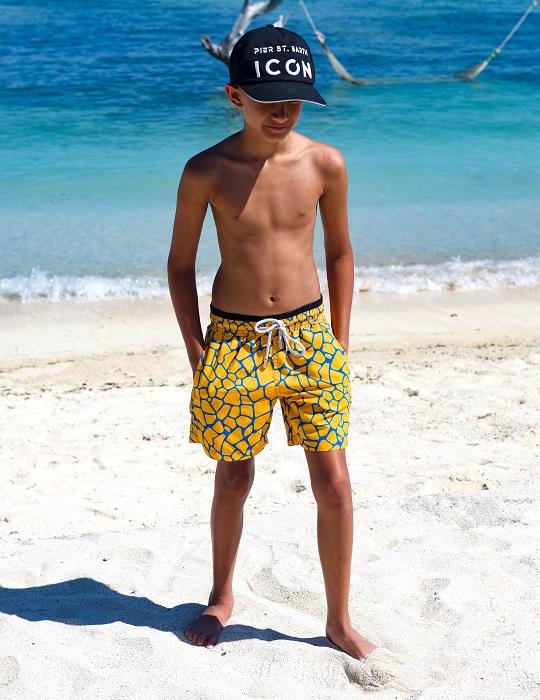 Men's Pier Sports Swim Shorts - Giraffe