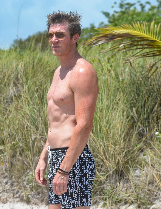 Men's Pier Sports Swim Shorts - Leaves