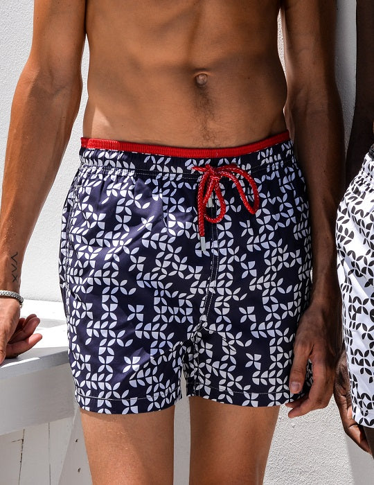 Men's Pier Sports Swim Shorts - Leaves