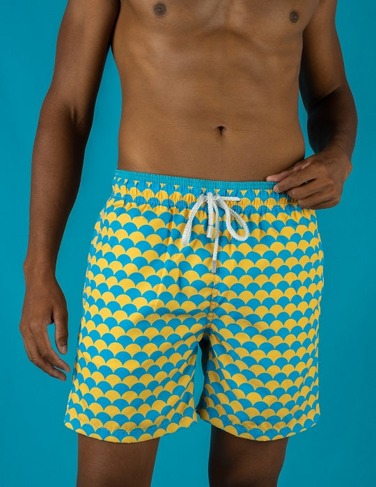 Men's Pier Sports Swim Shorts - Scales