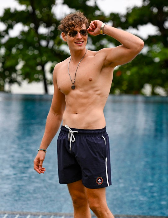 Men's Pier Sports Swim Shorts - Solid - La Dolce Vita Embroidery
