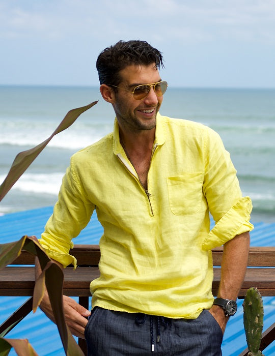 Men's Sorrento Solid Linen Shirts