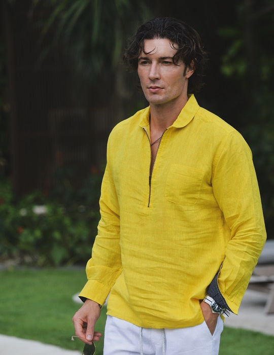 Men's Sorrento Solid Linen Shirts