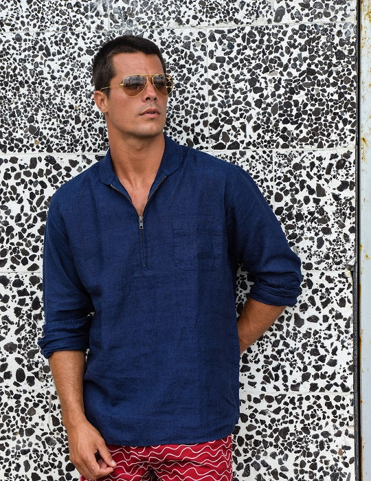 Men's Sorrento Solid Linen Shirts