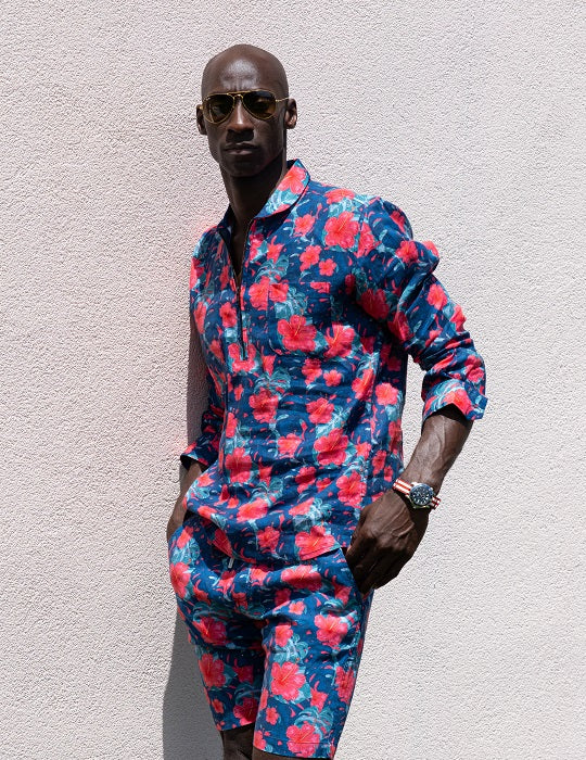 Men's Sorrento Patterned Linen Shirts