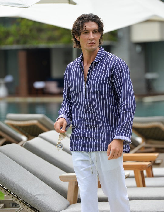 Men's Sorrento Patterned Linen Shirts