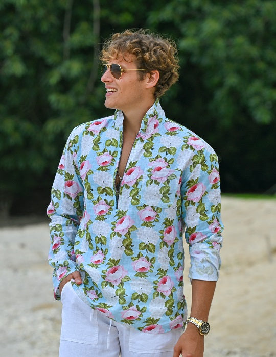 Men's Sorrento Patterned Linen Shirts