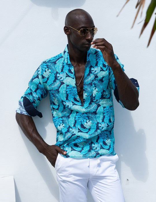 Men's Sorrento Patterned Linen Shirts