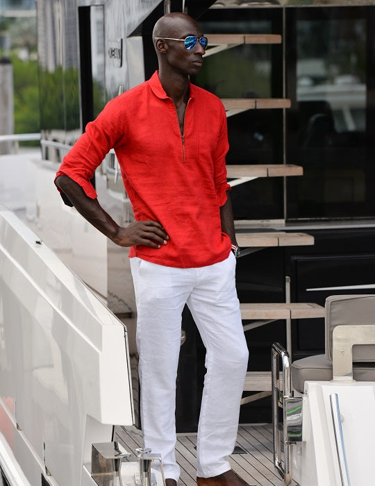 Men's Sorrento Solid Linen Shirts