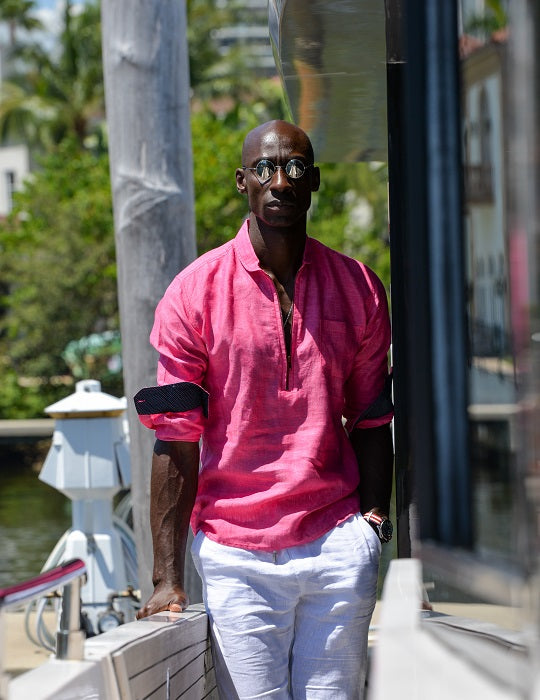 Men's Sorrento Solid Linen Shirts