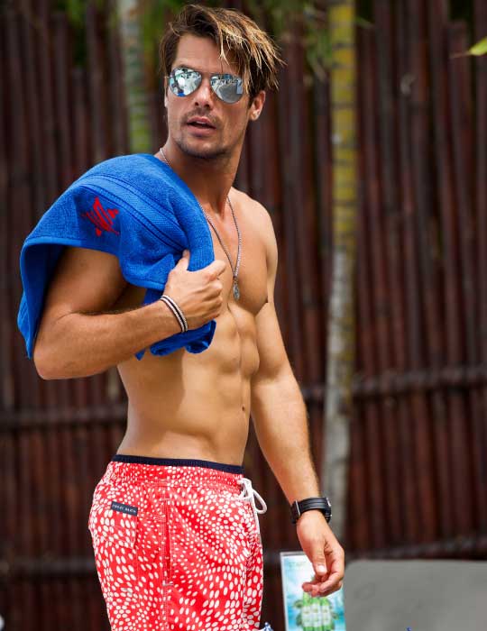 Men's South Beach Sports Swim Shorts - Milky Way