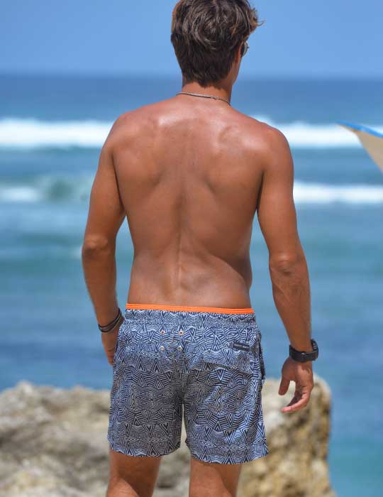 Men's South Beach Sports Swim Shorts - Small Tattoo