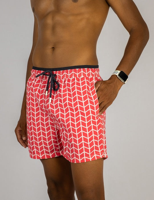 Men's South Beach Sports Swim Shorts - Squiggle