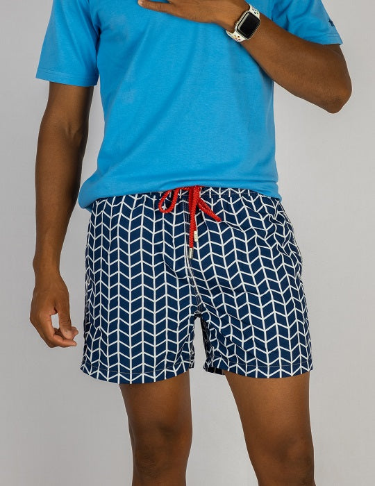 Men's South Beach Sports Swim Shorts - Squiggle