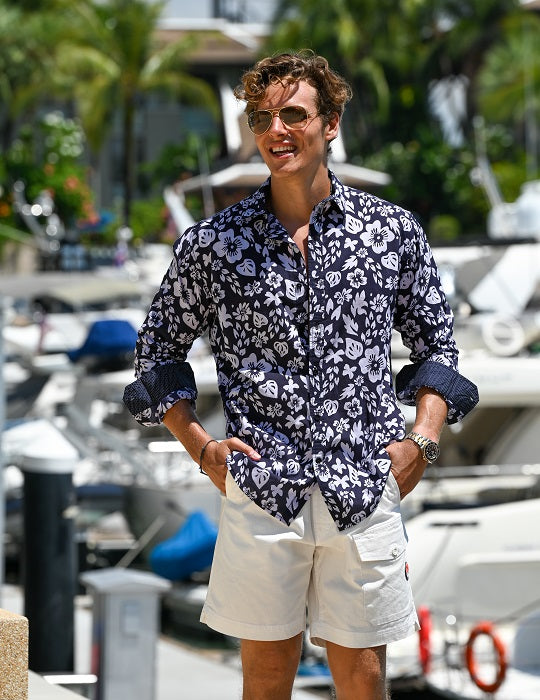 Men's St-Jean Lightweight Cotton Voile Shirt – Bold Tropical