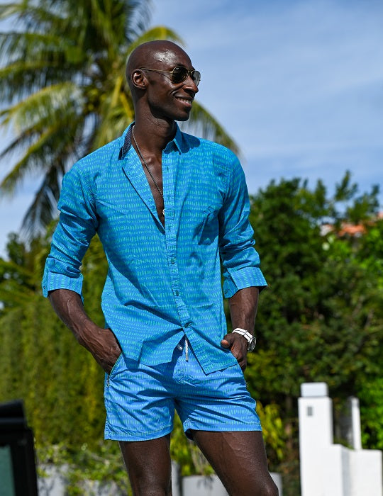 Men's St-Jean Lightweight Cotton Voile Shirt – Dash Dots